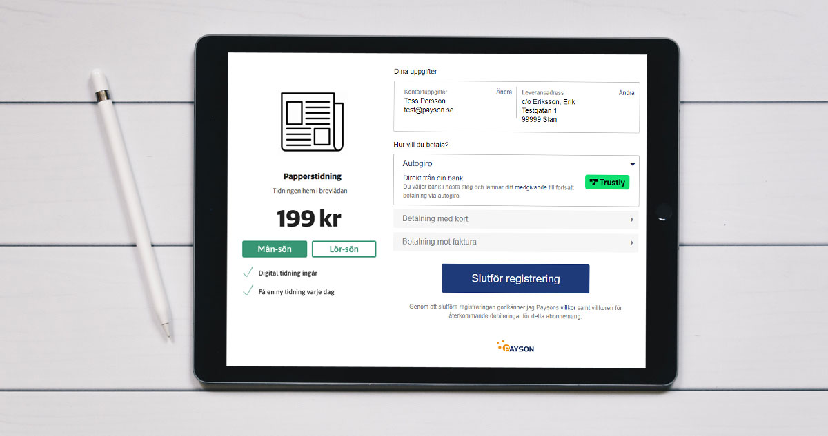 Abonnemangsbetalningar, prenumerationer och att betala via abonnemang